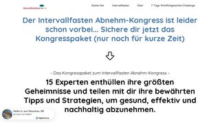 
                            3. Intervallfasten Abnehm-Kongress 2019