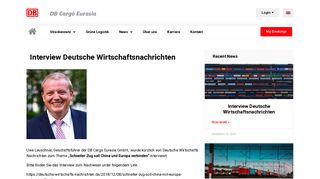 
                            11. Interview Deutsche Wirtschaftsnachrichten – DB Cargo Eurasia