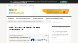 
                            10. Interview mit Sebastian Feuster, sellerforum.de - Blog für den ...