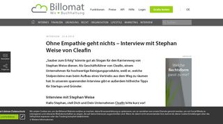 
                            11. Interview mit Stephan Weise von Cleafin - Billomat