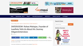 
                            11. INTERVIEW: Rohan Mahajan, Founder of LawRato Tells ...