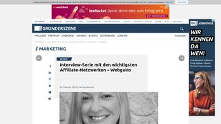 
                            9. Interview-Serie mit den wichtigsten Affiliate-Netzwerken – Webgains ...