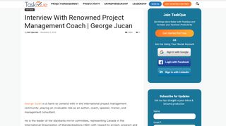 
                            11. Interview With Renowned Project Management Coach | George Jucan