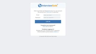 
                            1. InterviewGold Log-In Page - Online Interview Training