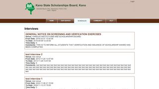 
                            8. Interviews - Kano State Scholarships Board, Kano