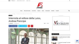 
                            9. Intervista al rettore della Luiss, Andrea Prencipe – Abruzzo Economia