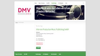 
                            7. Intervox Production Music Publishing GmbH - DMV