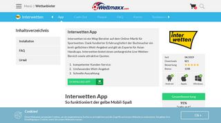 
                            8. Interwetten App - für iphone (iOS) & Android 02/19 - Wettmaxx.com