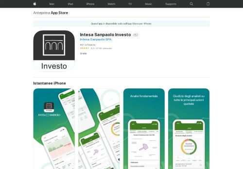 
                            13. Intesa Sanpaolo Investo su App Store - iTunes - Apple