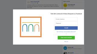 
                            12. Intesa Sanpaolo - L'accesso ai Servizi via internet non è... | Facebook
