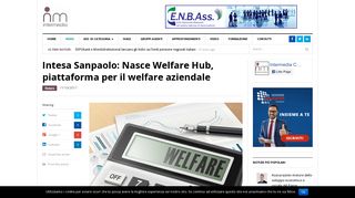 
                            7. Intesa Sanpaolo: Nasce Welfare Hub, piattaforma per il welfare ...