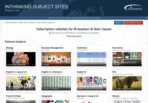 
                            6. InThinking Subject Sites: Take your teaching to the next level!