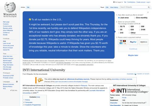 
                            11. INTI International University - Wikipedia