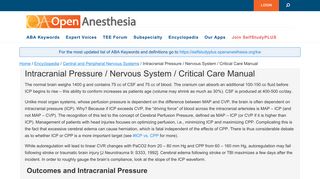 
                            11. Intracranial Pressure / Nervous System / Critical Care Manual