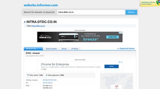 
                            2. intra.dtdc.co.in at WI. DTDC - Intranet - Website Informer