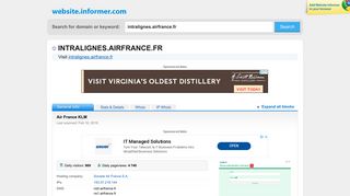 
                            10. intralignes.airfrance.fr at WI. Air France KLM - Website Informer