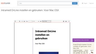 
                            12. Intramed OnLine instellen en gebruiken. Voor Mac OSX - PDF