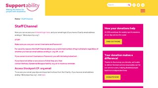 
                            12. Intranet and org email login - Stockport CP Society