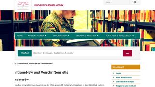 
                            5. Intranet-Bw und Vorschriftenstelle - Bibliothek der HSU / UniBwH