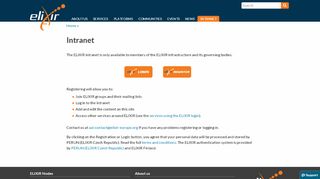 
                            1. Intranet | ELIXIR - ELIXIR Europe