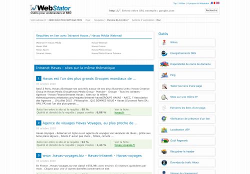 
                            11. Intranet Havas - Webstator