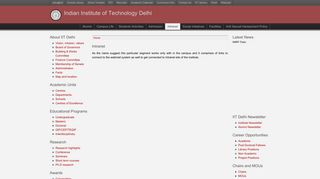 
                            3. Intranet | Indian Institute of Technology Delhi - IIT Delhi
