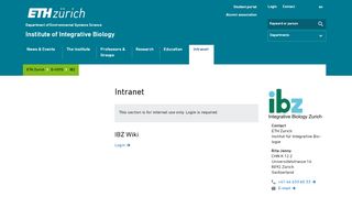 
                            4. Intranet – Institute of Integrative Biology | ETH Zurich