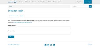 
                            6. Intranet login | CLARIN ERIC