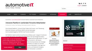 
                            5. Intranet-Plattform verbindet Porsche-Mitarbeiter - automotiveIT
