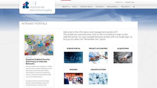 
                            7. Intranet Portals - Instituto de Telecomunicações