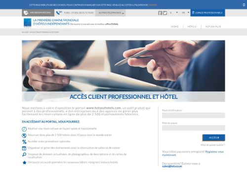 
                            2. Intranet pour professionnels - Produit | Site Web Officiel Hotusa Hotels