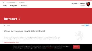 
                            9. Intranet | St John's College, Oxford