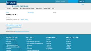
                            1. intranet – Technische Diensten - KU Leuven