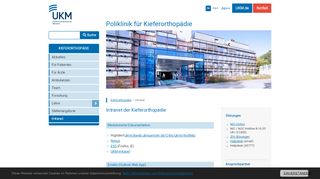 
                            3. Intranet: UKM - Kieferorthopädie