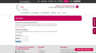 
                            4. Intranet - ZFH.de