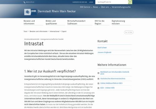 
                            12. Intrastat - IHK Darmstadt