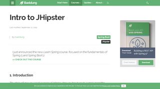 
                            9. Intro to JHipster | Baeldung