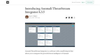 
                            6. Introducing Anomali ThreatStream Integrator 6.3.5 – David ... - Medium