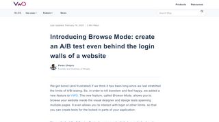 
                            3. Introducing Browse Mode: create an A/B test even behind the login ...