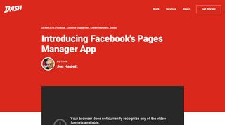 
                            10. Introducing Facebook's Pages Manager App - Dash