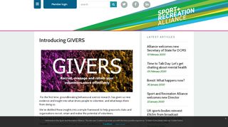 
                            5. Introducing GIVERS | SRA | Sport and Recreation Alliance