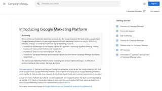 
                            8. Introducing Google Marketing Platform - Campaign Manager Help