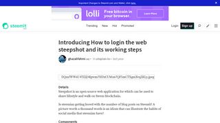 
                            6. Introducing How to login the web steepshot and its working steps ...