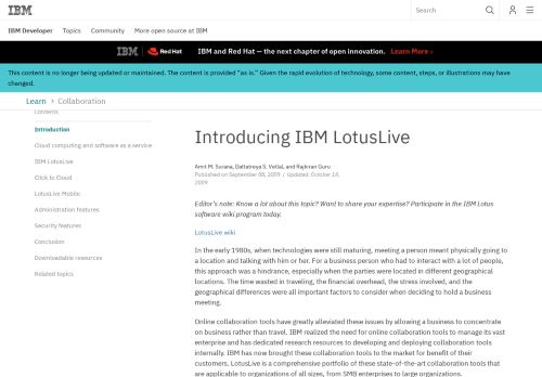 
                            3. Introducing IBM LotusLive