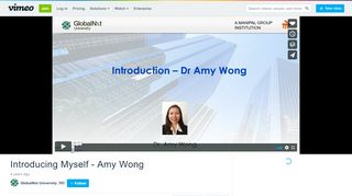 
                            10. Introducing Myself - Amy Wong on Vimeo