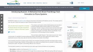 
                            10. Introducing Nuacom: A Refreshed Irish Brand That ... - Business Wire