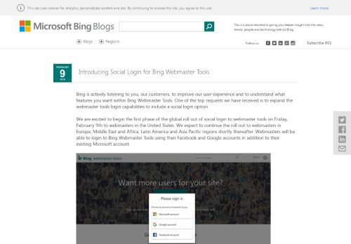 
                            10. Introducing Social Login for Bing Webmaster Tools | ...