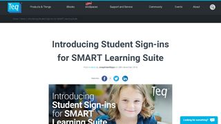 
                            10. Introducing Student Sign-ins for SMART Learning Suite - Teq