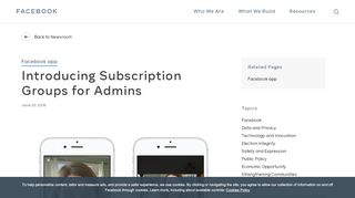 
                            7. Introducing Subscription Groups for Admins | Facebook Newsroom