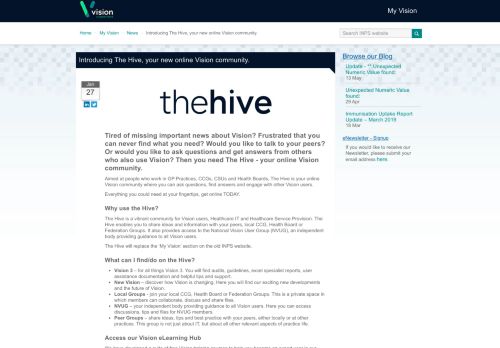 
                            13. Introducing The Hive, your new online Vision community. | INPS